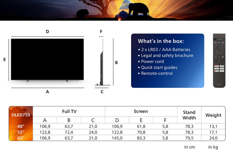 Philips 55OLED759 4K UHD OLED Smart TV 139,7 cm (55')