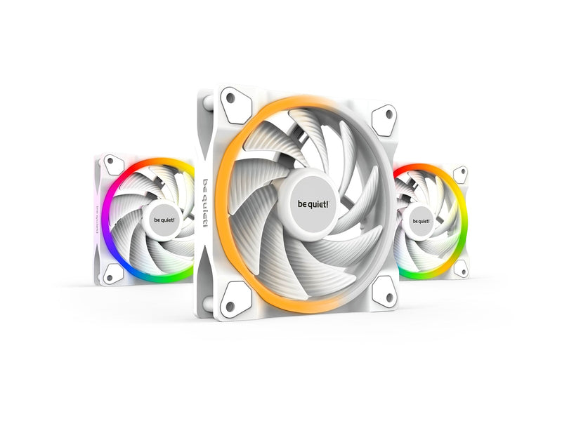 be quiet! LIGHT WINGS 120mm PWM - triple pack - Gehäuselüfter - 120mm - Weiß mit RGB LED - 22 dBA