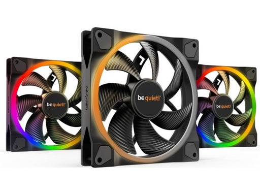 be quiet! LIGHT WINGS 140mm PWM - triple pack - Gehäuselüfter - 140mm - Schwarz mit RGB LED - 23 dBA