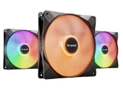 be quiet! LIGHT WINGS LX 140 (3-pack) - Gehäuselüfter - 140mm - Schwarz mit RGB LED - 23 dBA