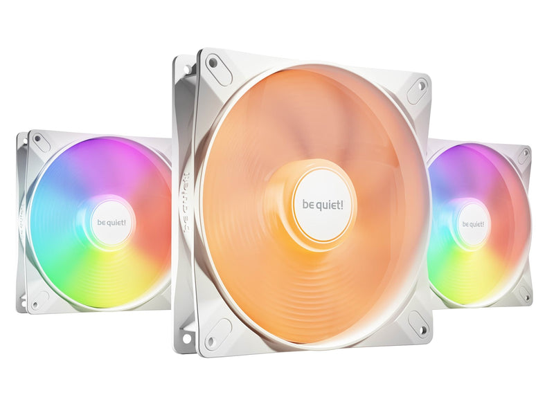 be quiet! LIGHT WINGS LX 140mm high-speed White (3-pack) - Gehäuselüfter - 140mm - Weiß mit RGB LED - 23 dBA