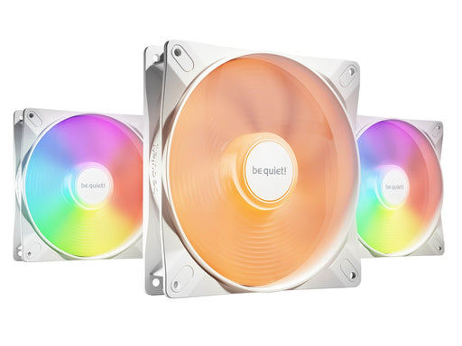 be quiet! LIGHT WINGS LX 140mm high-speed White (3-pack) - Gehäuselüfter - 140mm - Weiß mit RGB LED - 23 dBA