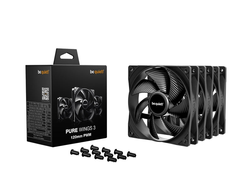 be quiet! PURE WINGS 3 120 (3-pack) - Gehäuselüfter - 120mm - Schwarz
