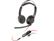 Poly Blackwire 5220 USB-C Stereo-Headset + 3.5-mm-Stecker + USB-C/A-Adapter