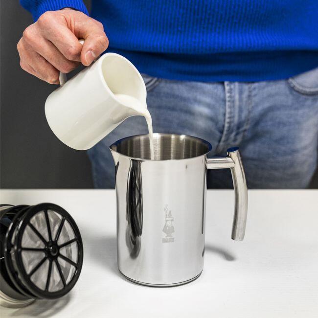 Bialetti Cappuccinatore Milchaufschäumer - induktionsfähig - silber - Edelstahl - 330ml