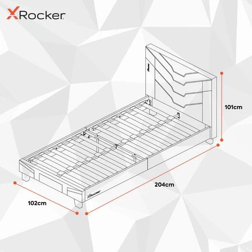 X Rocker Cerberus MKII Gaming-Bett für Kinder & Jugendliche - schwarz/rot/weiß