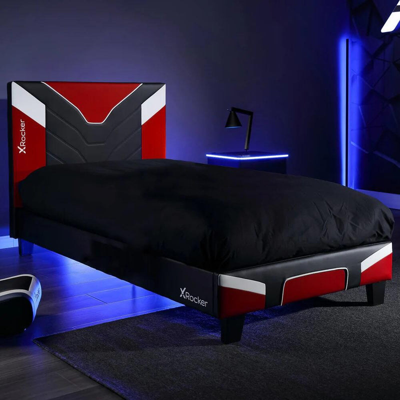 X Rocker Cerberus MKII Gaming-Bett für Kinder & Jugendliche - schwarz/rot/weiß
