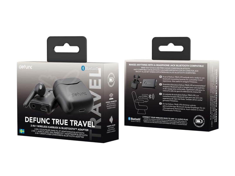 defunc TRUE TRAVEL Wireless BT Earbuds Black