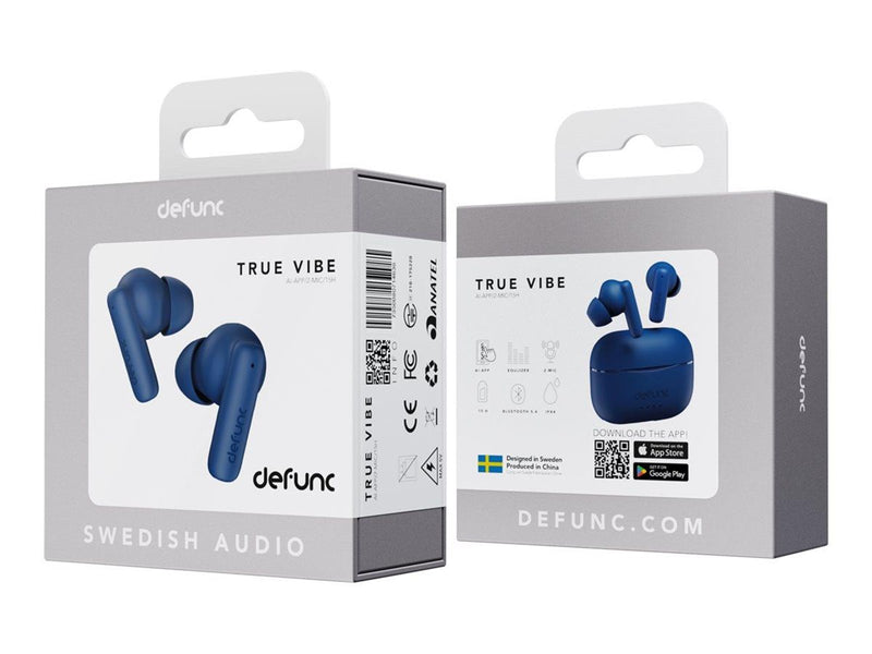 defunc TRUE VIBE TWS Plugin in-ear Bluetooth Earbuds Blue