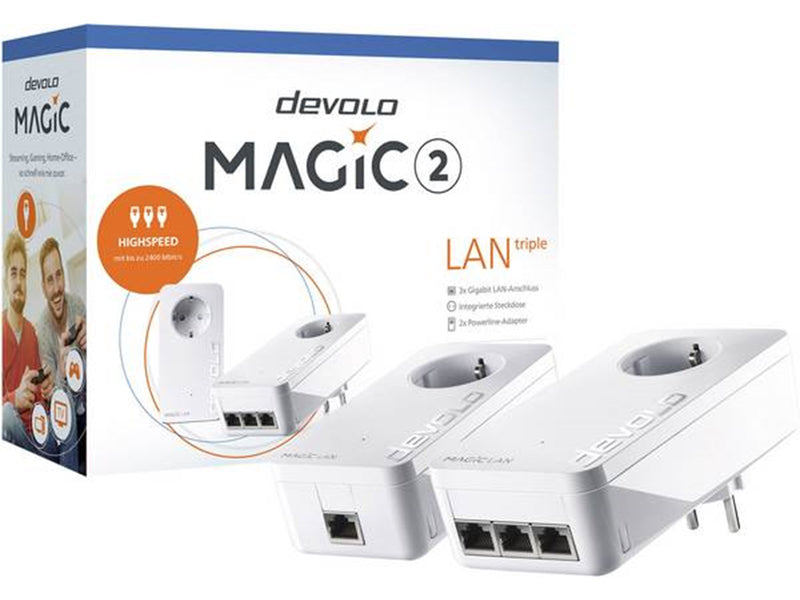 devolo Magic 2 LAN Triple Starter Kit Homeplugs
