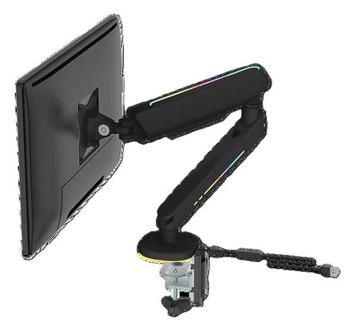 DELTACO Premium RGB Einzel-Monitorarm, schwarz