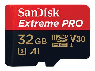 SanDisk Extreme® PRO microSDHC Speicherkarte 32GB mit SD-Adapter
