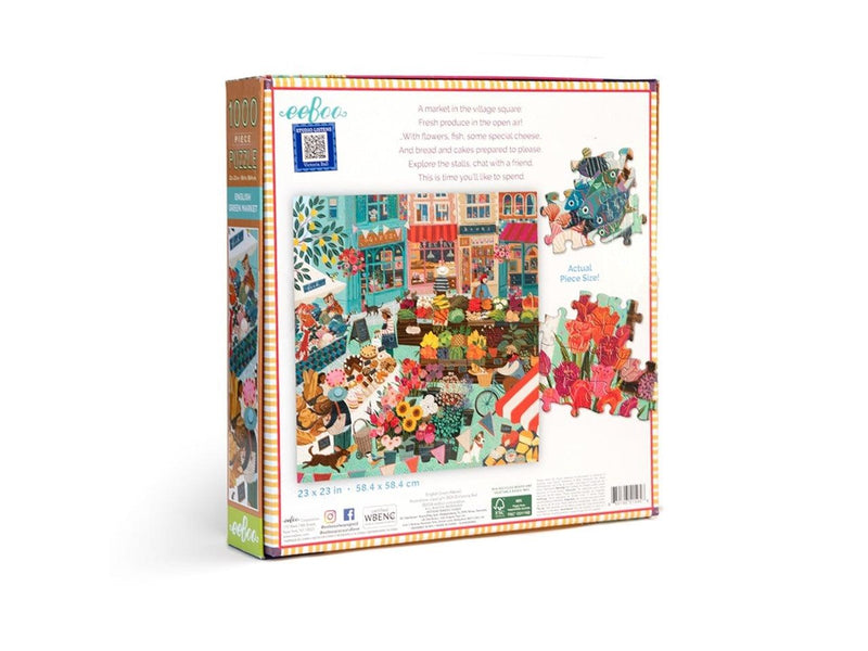 eeBoo Puzzle 1000 pcs - English Green Market
