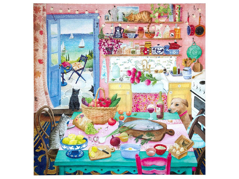 eeBoo Puzzle 1000 pcs - Pink Kitchen