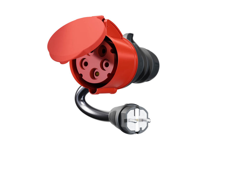 go-e Gemini flex 22 kW adapter CEE to EU plug