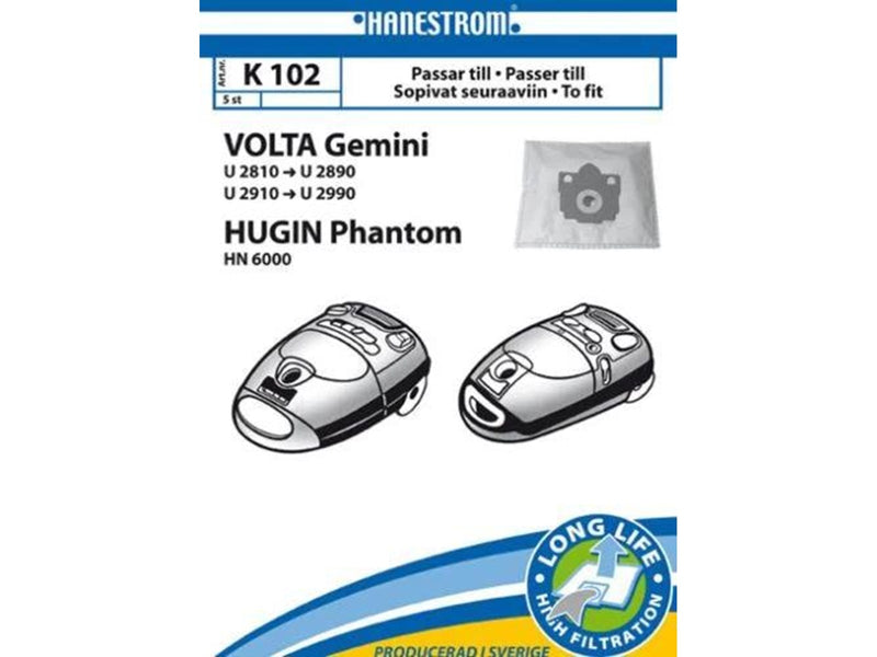 hanestroem Vacuum Cleaner Bags K102 - 5 pcs
