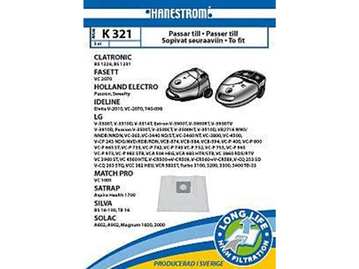 hanestroem Vacuum Cleaner Bags K321