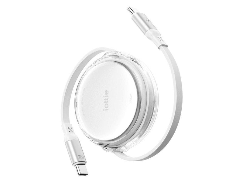 iOttie 100W Retractable USB-C Cable 2 Pack - white