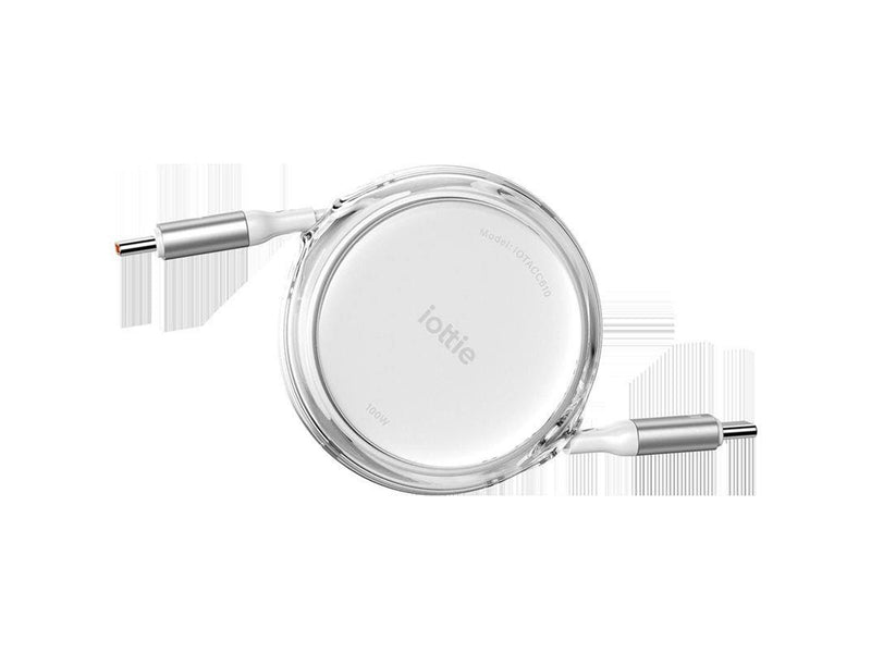 iOttie 100W Retractable USB-C Cable 2 Pack - white