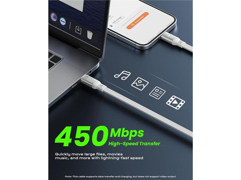 iOttie 100W Retractable USB-C Cable 2 Pack - white