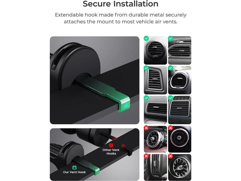 iOttie iTap 3 MagSafe Air Vent Mount with Magnetic Ring Adapter