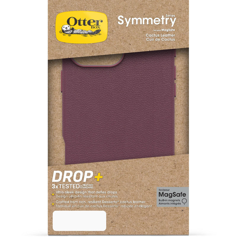 OtterBox Symmetry Cactus Leather Apple iPhone 16 Pro Max Maroon Bells - red