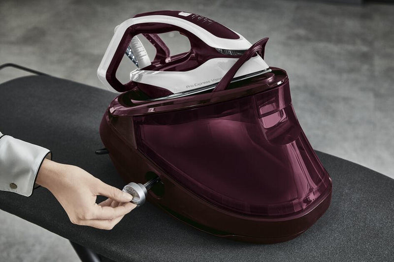 Tefal Pro Express Vision GV9810 Dampfbügeleisen, Dunkelrot/Weiß
