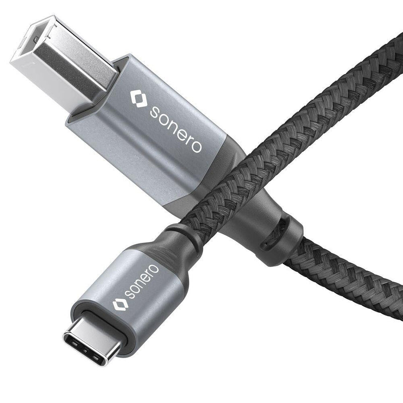 Sonero USB 2.0 Kabel - C/B - Aluminium - space grey/schwarz - 0,50m