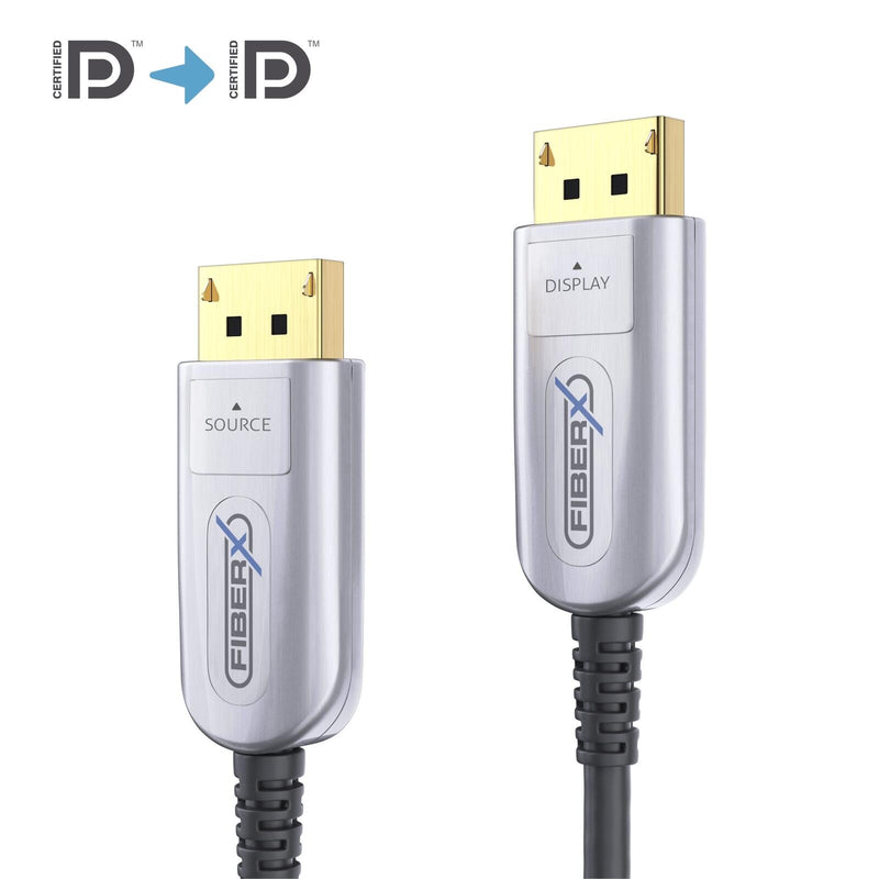 FiberX Serie - DisplayPort 8K Glasfaser Extender Kabel - 25m