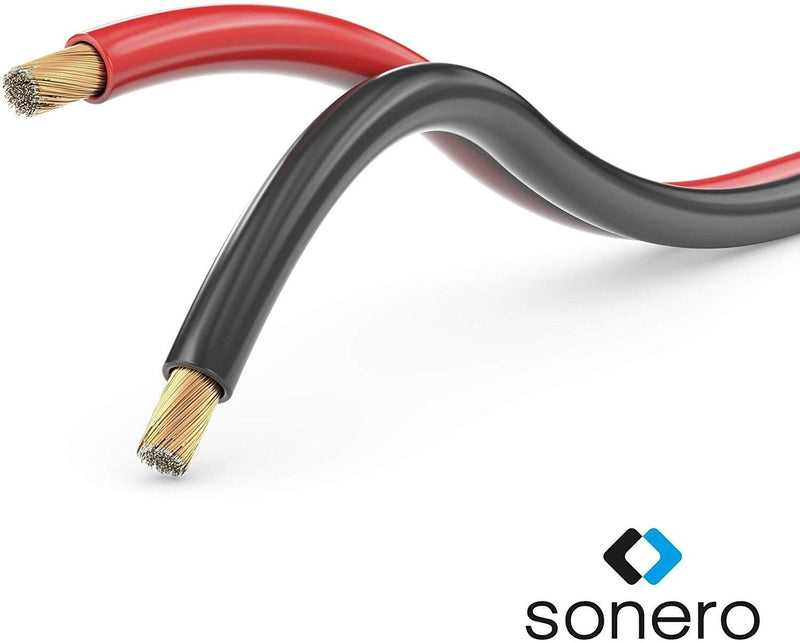 Sonero Lautsprecherkabel 2x4,0mm², CCA 100m, rot/schwarz