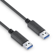 PureLink USB-A auf USB-A Kabel - 3.1 Gen 1, 3A/5V/15W, 5G - iSerie - schwarz - 2,00m