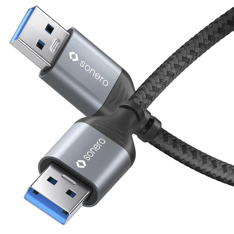Sonero USB 3.0 Kabel - A/A - Aluminium - space grey/schwarz - 1,00m