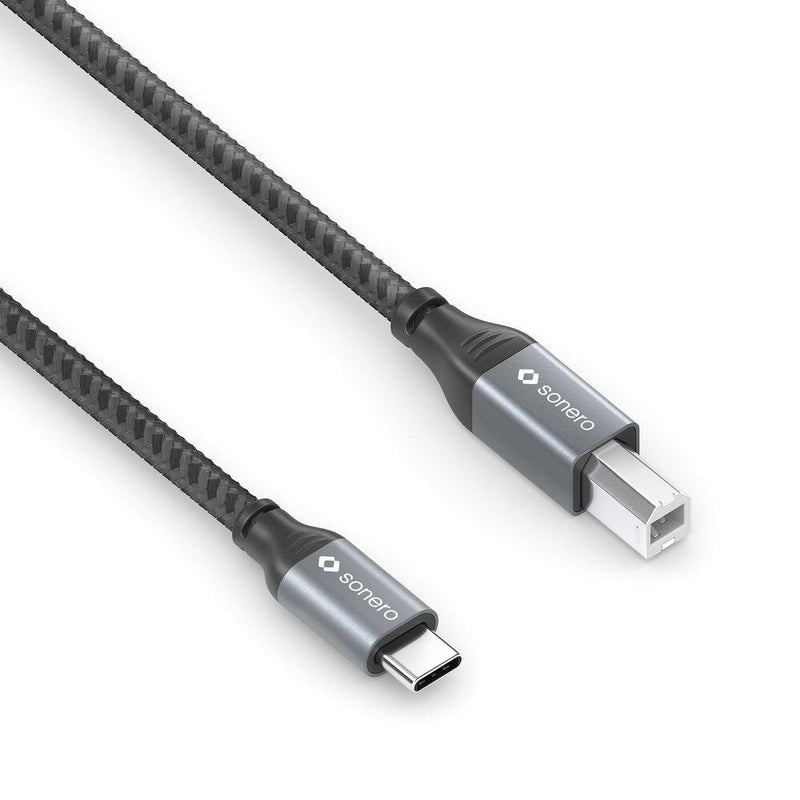 Sonero USB 2.0 Kabel - C/B - Aluminium - space grey/schwarz - 1,50m