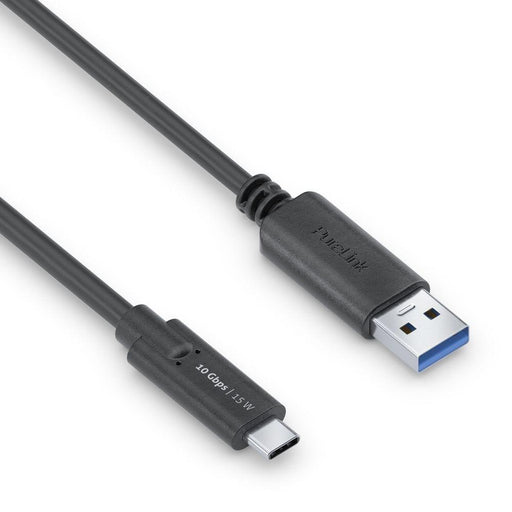 PureLink USB-C auf USB-A Kabel - 3.1 Gen 2, 3A/5V/15W, 10G - iSerie - schwarz - 0,50m