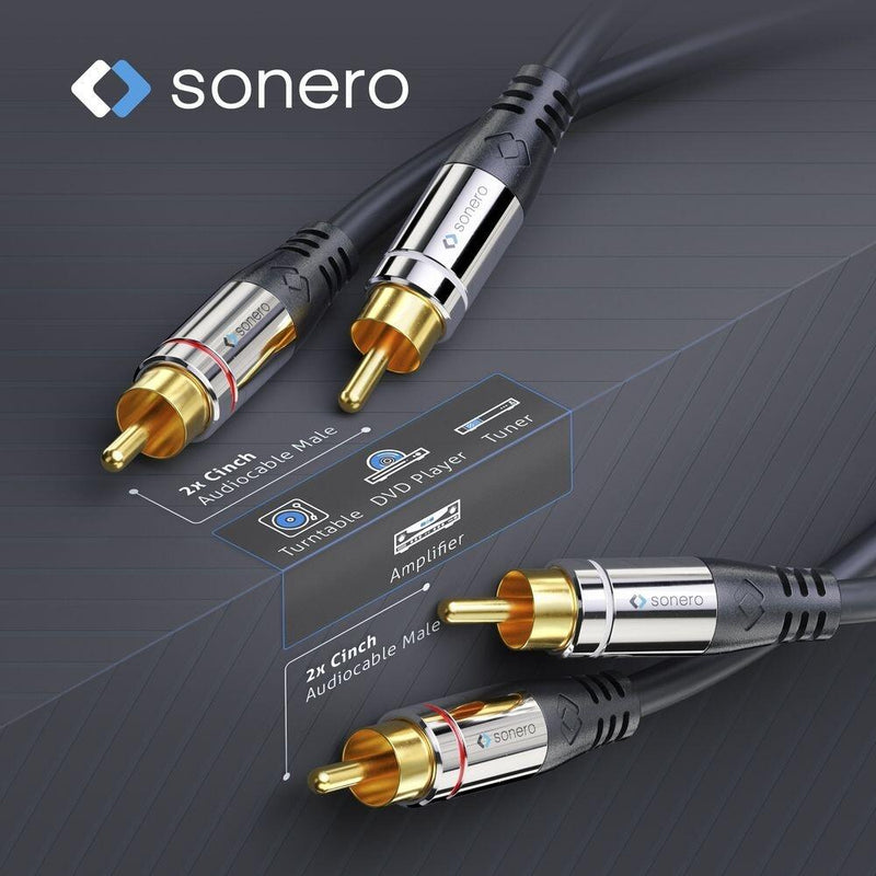 Sonero 2x Cinch Stereo Audio Kabel 10,0m