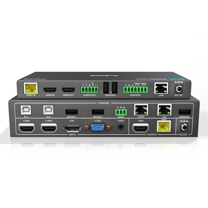PureTools - Telekonferenz Scaler Switcher 4x2, 4K, HDMI & HDBaseT Ausgang