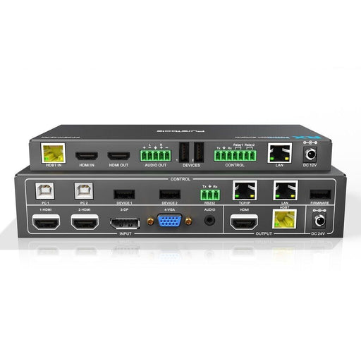 PureTools - Telekonferenz Scaler Switcher 4x2, 4K, HDMI & HDBaseT Ausgang