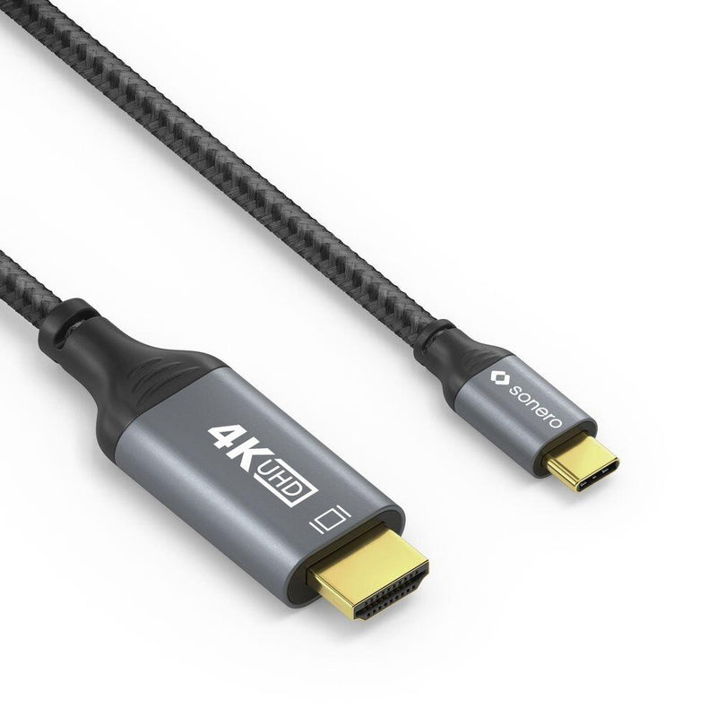 Sonero USB-C auf HDMI Kabel - 4K60, 18Gbps - grau/schwarz - 2,00m