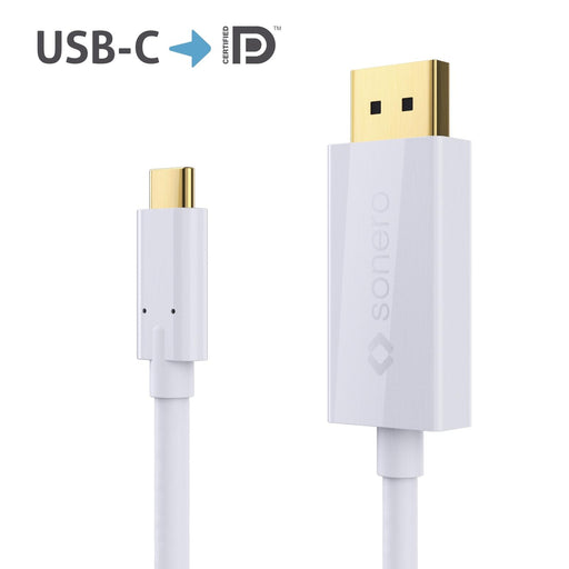 Sonero USB-C auf DP Kabel - 2,00m - weiß