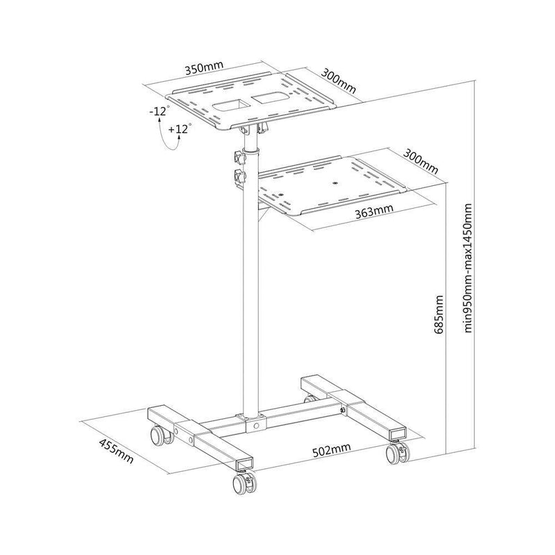 PureMounts Projektor Wagen