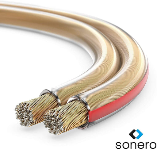 Sonero Lautsprecherkabel 2x2,5mm², CCA 10,0m, transparent