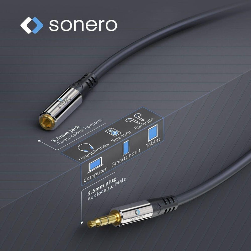 Sonero 3,5mm Audio Verlängerung 1,0m