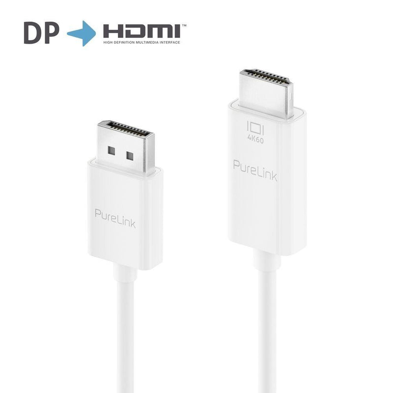 PureLink DisplayPort auf HDMI Kabel - 4K60 - iSerie - weiß - 1,50m