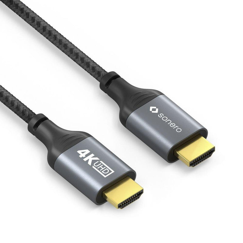 Sonero HDMI auf HDMI Kabel - 4K60 - grau/schwarz - 2,00m