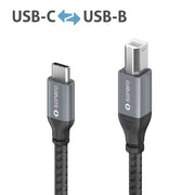 Sonero USB 2.0 Kabel - C/B - Aluminium - space grey/schwarz - 3,00m