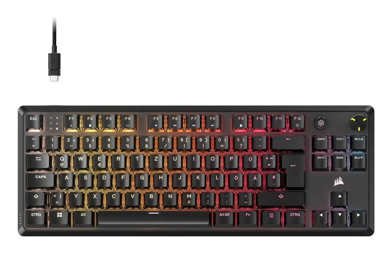 Corsair K70 CORE TKL kabelgebundene Gaming Tastatur - QWERTZ Deutsch - Schwarz