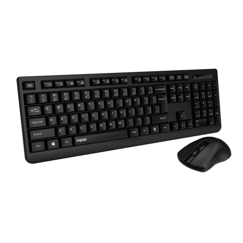 Rapoo X1700 kabelloses Desktop-Set QWERTZ - Deutsch - Schwarz