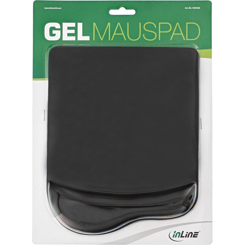 InLine Maus-Pad, mit Gel Handballenauflage, 235x185x25mm, schwarz