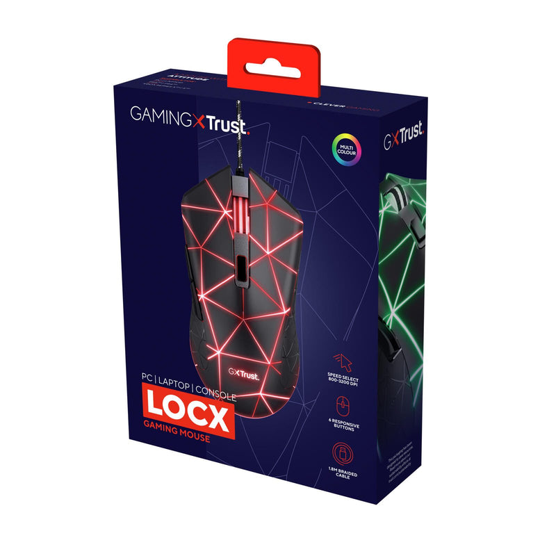 Trust Gaming GXT 133 Locx Gaming-Maus - Schwarz