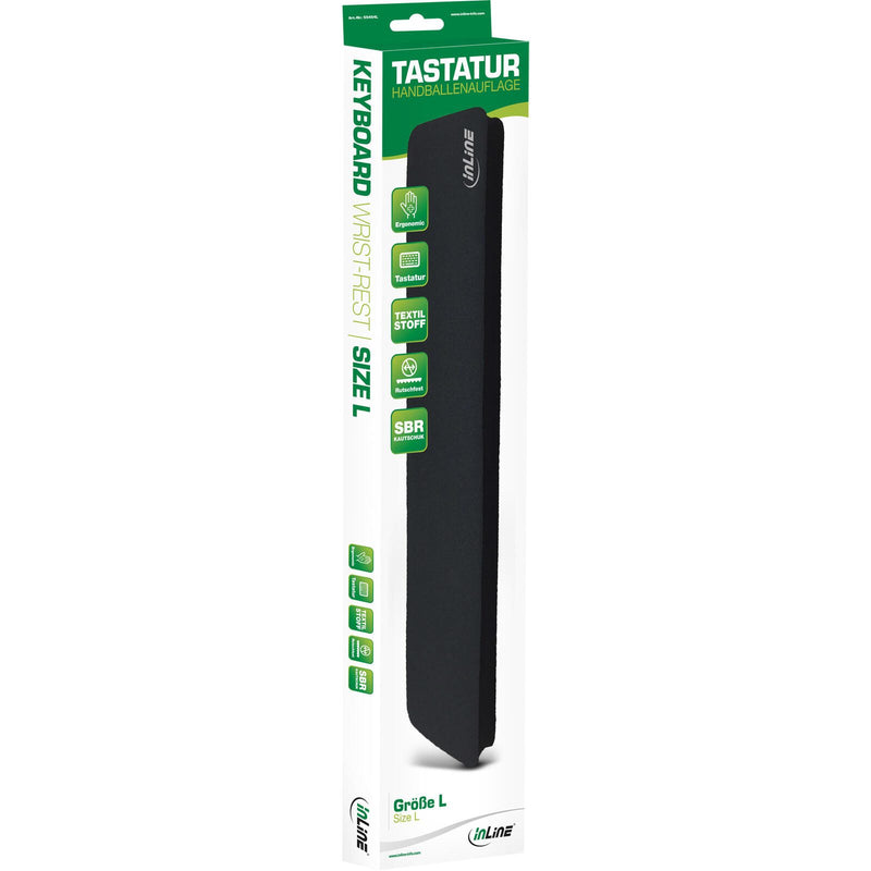InLine Tastatur-Pad L, schwarz, Handballenauflage, 440x95x18mm